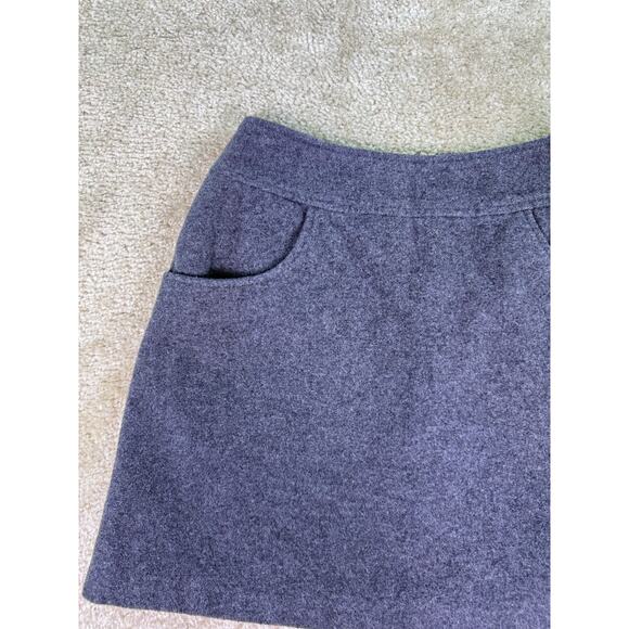 Vtg 90s Express International Skirt Gray Wool Blend Mini Size 5 6 Pockets C526 - Picture 2 of 11